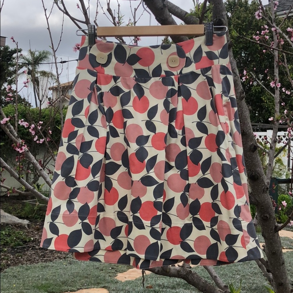 Anthropologie spring print skirt with pockets